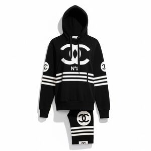 🆕 Chanel Style Two Piece CC Logo Hoodie & Jogger Set 🆕